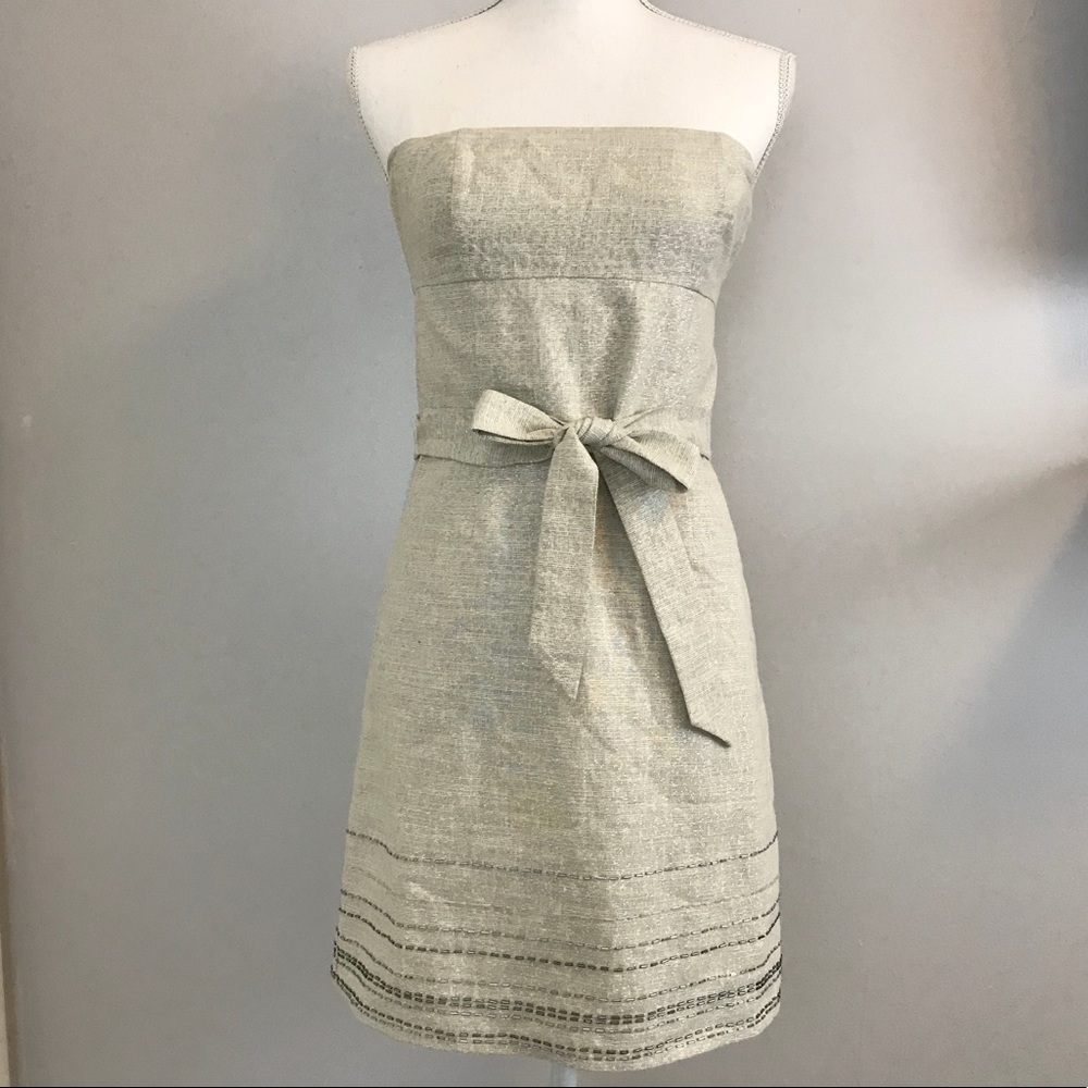 Ann Taylor LOFT Strapless Beaded Dress Size 2